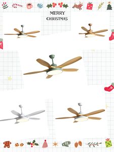 Ventilador de techo LED de madera AC DC para hogar inteligente de diseño moderno de 53 pulgadas con luz 5 aspas Control remoto <span class=keywords><strong>Precio</strong></span> de fábrica - Product Image 2