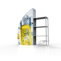 Milindisplays Nouveau design de stand d'exposition modulaire pliable, table de promotion portable amovible, présentoir à plusieurs niveaux