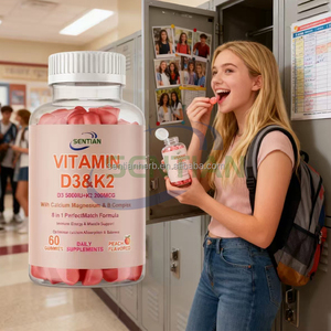 Di alta qualità 5000iu vitamina D3 K2 senza zucchero Gummies centro pieno supplemento supporta la salute del muscolo osseo adulti donne in gravidanza - Product Image 3