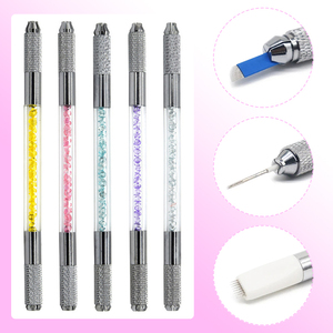 Pluma Manual de Microblading de Acero Inoxidable para Tatuaje de Cejas, para Maquillaje Permanente PMU, Uso Profesional en Estudio - Product Image 2