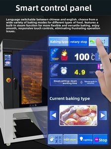 Horno Eléctrico Comercial de Convección para Pan y <span class=keywords><strong>Pizza</strong></span> Italiana con Múltiples Niveles de Cocción para Pollo Asado, Pasteles y <span class=keywords><strong>Pizza</strong></span> - Product Image 4