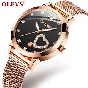 OLEVS 5189 Marke Hohe Qualität Quarz frauen Uhr Strass Luxus Uhr Leuchtende Hände frauen Uhr Valentinstag geschenk