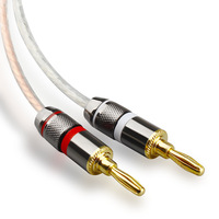 Câble de haut-parleur à double fiche banane de qualité audiophile professionnel amplificateur Hi-Fi et fil de haut-parleur en cuivre pur câbles Audio et vidéo