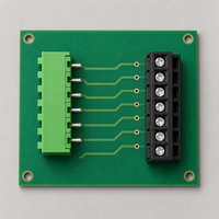 Connecteur mâle pour carte de circuit imprimé (PCB) à bornier enfichable vert, multipositions 2P 3P 4P 5P 6P 7P 9P
