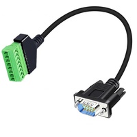 DB9 RS232 série mâle femelle à 8Pin AV Terminal vis adaptateur convertisseur bloc prise câble
