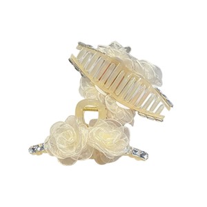 Nuevo Clip para el Cabello con Diseño Floral 2026 para Mujer, Clip de Alta Gama con Perlas y Diamantes de Imitación, Horquilla para Moño, Clip de Tiburón para la Parte Trasera de la Cabeza - Product Image 5