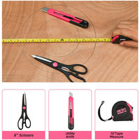 Boîte à outils manuelle en acier au carbone Podofo de 39 pièces, ensemble d'outils combinés pour la maison, kit de réparation portable, garantie d'un an