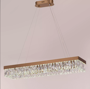 <span class=keywords><strong>Lampadario</strong></span> Vintage per Soggiorno in <span class=keywords><strong>Ferro</strong></span> <span class=keywords><strong>Battuto</strong></span> Rettangolare con Cristalli - Product Image 2