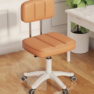 Chaise de barbier réglable en hauteur avec roulettes, sans accoudoirs, pour salon ou usage domestique - Product Image 1