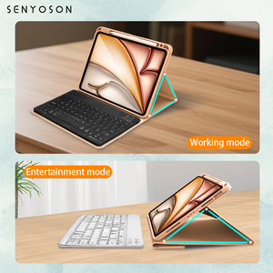<span class=keywords><strong>Clavier</strong></span> SYX pour <span class=keywords><strong>iPad</strong></span> avec pavé tactile multi-touch sans fil, support de stylet intégré, étui de <span class=keywords><strong>clavier</strong></span> avec support rabattable pour <span class=keywords><strong>iPad</strong></span> 10/9/<span class=keywords><strong>8</strong></span>/7 - Product Image 4