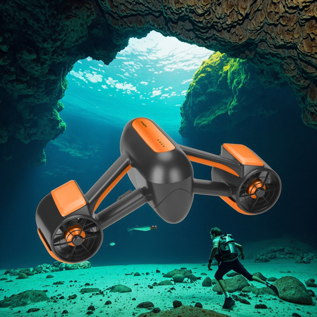 CE Certified High-Speed Underwater Electric Scooter with 350W/500W Power 1.8m/s Speed Family-Friendly for Diving & Snorkeling
