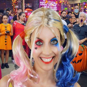 Perruque de fête d'Halloween Task Force Crazy Girl Clown Harley Quinn perruque habille la perruque - Product Image 2