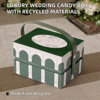 Boîte cadeau rigide écologique personnalisée pour mariage, matériaux recyclés, fermeture magnétique, boîte à lunch