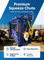 Chute de Contención Manual para Ganado de Uso Pesado, Galvanizado en Caliente, para Uso Veterinario en Granjas