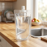 Pochette souple PE de 100 ml de qualité alimentaire avec bec verseur pour café, jus, lait et eau - Emballage portable et réutilisable