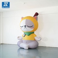 Modèle de chat gonflable géant personnalisé, personnage de dessin animé IP, pour la décoration d'événements en plein air, de centres commerciaux et de fêtes