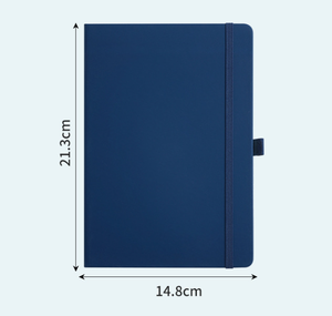 Quaderno A5 in PU <span class=keywords><strong>con</strong></span> copertina rigida personalizzata, elastico e portapenna - Ideale per ufficio, studenti e regali aziendali - Product Image 6