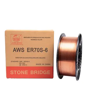 Good Price Hot Sale C02 Mig Mag Soldering Wire 0.8mm 1.0mm 1.2mm 15Kg Plastic Metal Spool Copper Coated Welding Wire SG2 ER70s-6