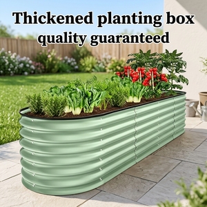 Factory Supply Modular Metal Raised Garden Beds Eco-friendly Powder Coated Galvanized Steel <strong>Planter</strong> <strong>Boxes</strong> for Outdoor Gardening - Product Image 1
