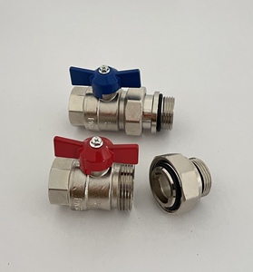 Robinet à boisseau sphérique d'isolation pour chauffage au <span class=keywords><strong>sol</strong></span> (paire), Robinet à boisseau sphérique pour collecteur de chauffage - Product Image 3