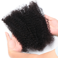Extensions de cheveux brésiliens Remy Afro Kinky en vrac pour la réparation de dreadlocks et de locs, tressage torsadé avec trame simple
