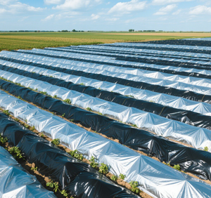 Film de paillage agricole à effet de serre en PE réfléchissant dégradable noir argenté pour utilisation protectrice des fraises - Product Image 5