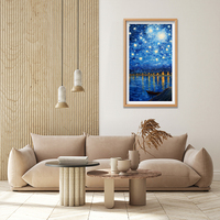 Cadre en bois large, écran numérique HD 1080P, écran d'art numérique intelligent, affichage électronique d'images NFT, cadre photo numérique décoratif de grande taille