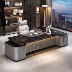 Escritorio Ejecutivo Moderno y Sencillo de Fábrica <span class=keywords><strong>2026</strong></span>, Mesa de Oficina de Madera de Lujo de Alta Calidad en Forma de L - Product Image 1