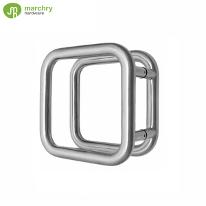 Poignée de porte en acier inoxydable à tube rond de forme carrée - Product Image 1