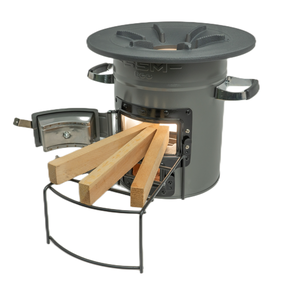 Best Sales Two Door Big Top Grey Cold Roll Sheet Camping Cooking Wood Charcoal <strong>Rocket</strong> <strong>Stove</strong> - Product Image 2