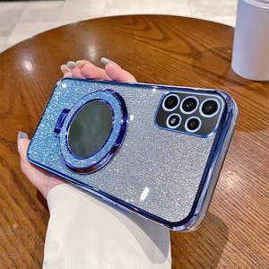 Placcato Flash polvere gradiente staffa magnetica specchio Glitter custodia del telefono per <span class=keywords><strong>Samsung</strong></span> <span class=keywords><strong>Galaxy</strong></span> A05S A15 <span class=keywords><strong>A12</strong></span> A25 A05 <span class=keywords><strong>Cover</strong></span> - Product Image 3