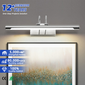 Modern Picture Lightup LED Mirror <b>Wall</b> Lamp With <b>Chrome</b> IP44 Rated 3000K-6000K Color Temp 50000 Hours Lifespan - Product Image 1