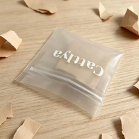Pochette zippée en plastique givré avec logo personnalisé minimaliste, sac réutilisable refermable pour bijoux de mode, mini-produits, emballage de vente au détail