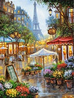 Plein forage paysage peinture 5D diamant peinture Kits en gros bricolage strass point de croix mosaïque pour la décoration intérieure rue
