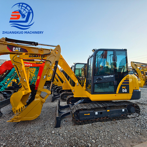 Mini-excavatrice sur chenilles Komatsu PC56-7 d'occasion, tracteur de 5 tonnes avec moteur Cummins, excellent état, composants PLC, vente flash - Product Image 1