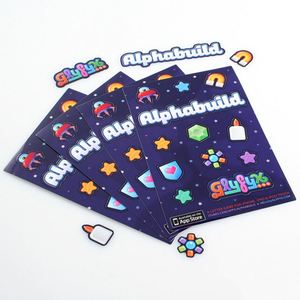 FX Waterproof Removable Vinyl Glitter Pvc Planner Custom Kiss Cut Sticker Sheets Printing holo Sticker Suppliers - Product Image 5
