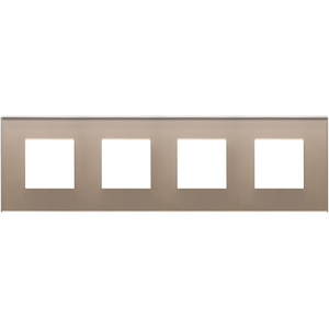 <b>Plate</b> 8M 2+2+2+2 Int71 Brown Opal 34.2x11.4x3.2 Wall <b>Switch</b> Cover - Product Image 1