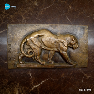 Panel <span class=keywords><strong>de</strong></span> Bajorrelieve <span class=keywords><strong>de</strong></span> Bronce con Diseño <span class=keywords><strong>de</strong></span> León Clásico, <span class=keywords><strong>Escultura</strong></span> Artística Fundida a Mano para Decoración del Hogar - Product Image 4