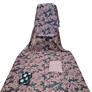 Conjunto de 3 Piezas de Ropa Kanga Ecológica de Lujo de Oriente Medio, Estampado Floral, Manga Campana, Mangas Largas, Tela de Algodón y Elastano - Product Image 5