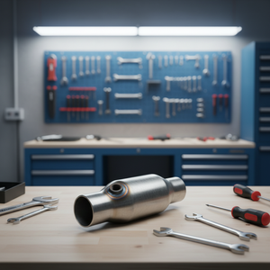 Konverter Katalitik Universal Keramik Sarang Lebah Stainless Steel 2.5 Inch Inlet/Outlet dengan Sensor O2 - Product Image 2