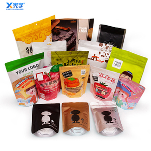 Sachet d'emballage plastique personnalisé en petite série, refermable, thermoscellable, de qualité alimentaire, avec fermeture éclair, en Mylar, à fond plat, pour noix de cajou <span class=keywords><strong>et</strong></span> amandes séchées - Product Image 4