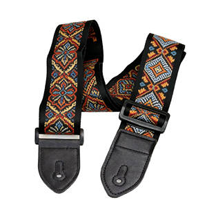 Correas de Guitarra Eléctrica HKZB Duraderas y Elegantes, Bordadas a Medida, con Transferencia Térmica, Autoblocantes, Diseño Impreso de Estilo Étnico - Product Image 2