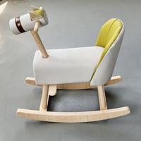 Fauteuil à bascule moderne pour enfants, motif cerf ou cheval, en bois massif, pour chambre, villa, bureau à domicile, salon ou salle à manger