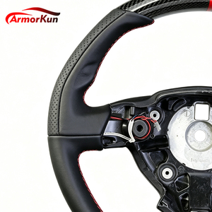 Volante in Pelle e Fibra di Carbonio Personalizzato di Lusso per Upgrade Interni Auto da Corsa, per Ferrari 458 488 California T/F12/Sergio - Product Image 5