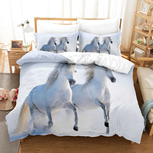 Nouveau design doux microfibre 1800tc enfants ensemble de literie housse de <span class=keywords><strong>couette</strong></span> cheval imprimé housse de <span class=keywords><strong>couette</strong></span> ensemble - Product Image 5