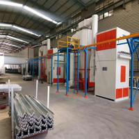 Ligne de revêtement automatique de poudre de porte coupe-feu Machines industrielles de revêtement des métaux Solutions électrostatiques pour la fabrication de porte