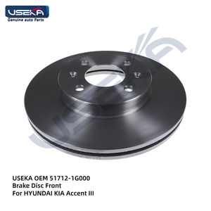 Disque de frein USEKA OEM 51712-1G000, système de freinage, céramique carbone métal, avant, pour HYUNDAI <span class=keywords><strong>KIA</strong></span> Accent III I20 Qianlima Rio II - Product Image 1