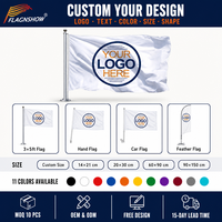 Drapeau promotionnel personnalisé 3x5 pieds, bannière vierge à sublimation personnalisée avec logo, tout design, drapeau extérieur volant, vente en gros de drapeaux personnalisés