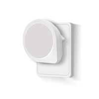 Lampe de nuit LED en forme de Q, style dessin animé, sensible à la lumière, à brancher, avec piles incluses, pour enfants, orange et blanc, best-seller