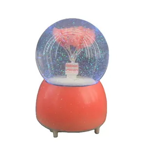 Custom Gift Polyresin Snow Globe OEM Souvenir Snowball LED Light Up Water Ball For wholesales